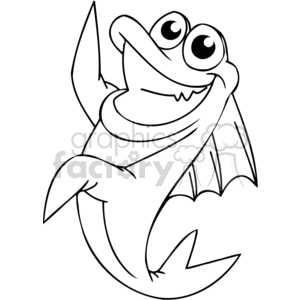 smiling happy shark clipart. Royalty-free image # 377439