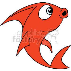 clipart - funny red sucker fish.