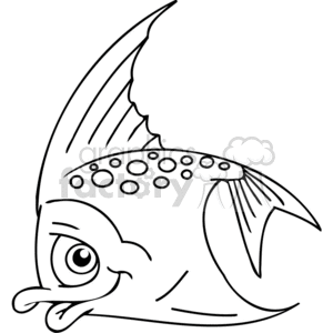 clipart - a spotted angel fish.