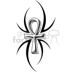 black+white tattoo vector vinyl-ready design tattoos cross crosses religion Ankh Ankhs key+of+life the Nile crux ansata Egyptian Egyptologists  