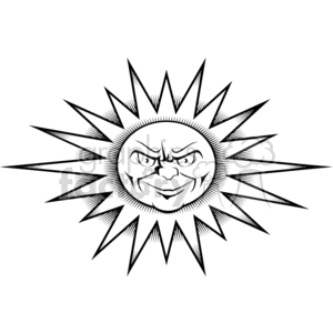 sun tattoo design clipart. Royalty-free image # 377658