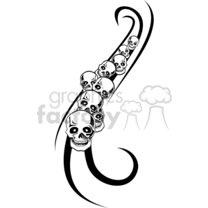 black white tattoo vector vinyl-ready vinyl design tattoos skull skulls 
