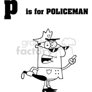 P as in Police clipart. Commercial use image # 378023