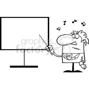 A Professor Of Music And Taught Holds Baton clipart. Royalty-free image # 378990