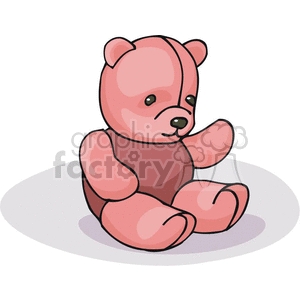 Cartoon pink teddy bear clipart.