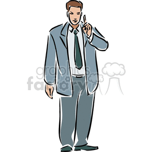 Cartoon man scolding  clipart. Commercial use image # 382614