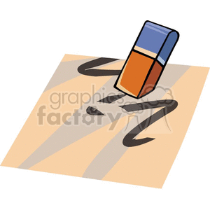 education cartoon eraser pencil simple plain back to school supplies tools writing mistake 