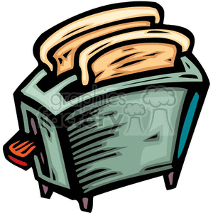 cartoon household items toaster