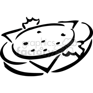 clipart - food plate outline.
