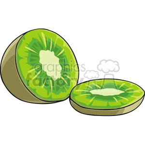 sliced kiwi clipart. Royalty-free icon # 383039