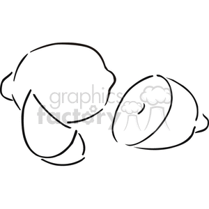 lime and lemon outlines clipart. Royalty-free image # 383231