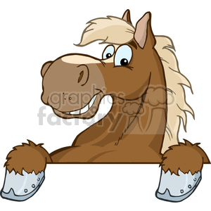 cartoon funny characters vector animals horse horse+head