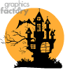animated haunted house at night clipart. Commercial use image # 383449