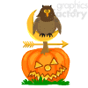 animated bird on a pumpkin clipart. Royalty-free image # 383454