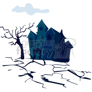 cartoon Halloween cute vector haunted+house haunt real+estate