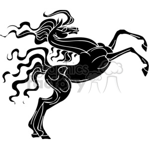 vinyl-ready vector black white creative design horse horses stylish graceful tattoo animal