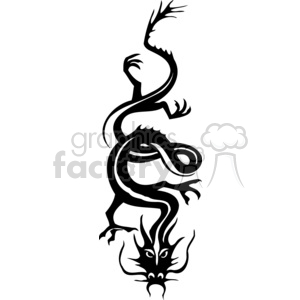 Chinese dragon dragons vinyl-ready black white vector  tattoo tattoos