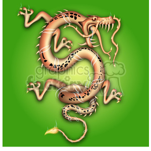 realistic RG vector clipart dragon Chinese 2012 green