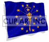 clipart - 3D animated Indiana flag.