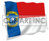 clipart - 3D animated North Carolina flag.