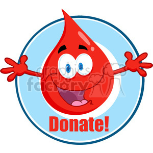 blood-drop-character-asking-for-blood clipart. Royalty-free image # 384310