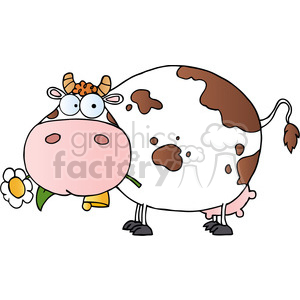 cartoon funny vector comic comical cow cows