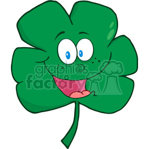 clipart - 4685-Royalty-Free-RF-Copyright-Safe-Happy-Green-Clover-Cartoon-Character.