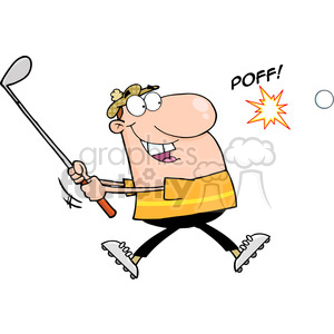 4697-Royalty-Free-RF-Copyright-Safe-Male-Golfer-Hitting-Golf-Ball clipart. Commercial use image # 384485