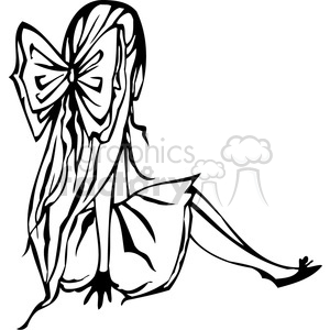girl sitting on the ground clipart. Royalty-free image # 384754