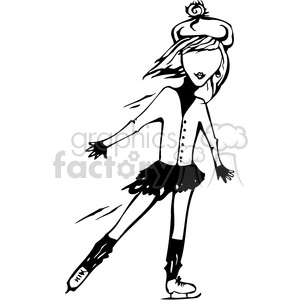 girl ice skating clipart. Commercial use image # 384764