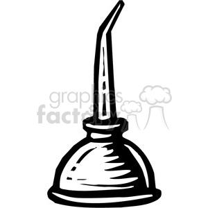 clipart - black and white oil can.
