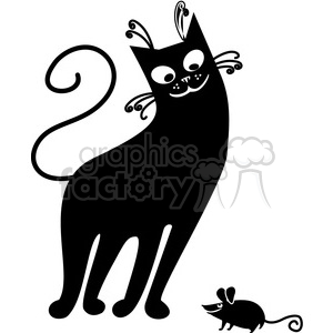 vector clip art illustration of black cat 034 clipart. Royalty-free image # 385386