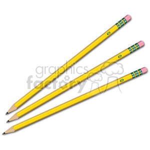 clipart - three pencils.