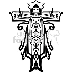 cross clip art tattoo illustrations 015 clipart. Commercial use image # 385897