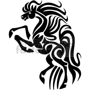 tribal horse design clipart. Commercial use image # 385939