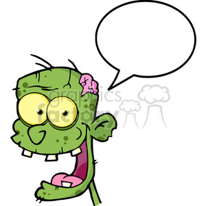 5070-Zombie-Head-Cartoon-Character-With-Speech-Bubble-Royalty-Free-RF-Clipart-Image clipart. Royalty-free image # 386210