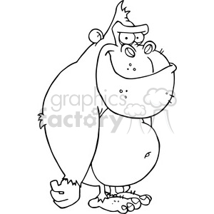 5061-Gorilla-Cartoon-Character-Royalty-Free-RF-Clipart-Image clipart. Commercial use image # 386310