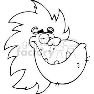 5066-Lion-Head-Cartoon-Character-Royalty-Free-RF-Clipart-Image clipart. Royalty-free image # 386370