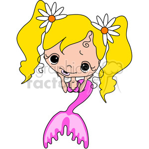 cartoon cute vector clipart clip+art mermaid girl female fiction fantasy character mermaids