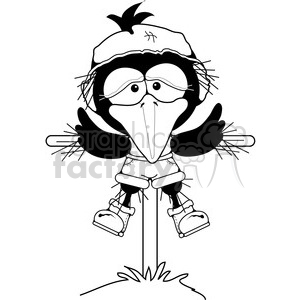 Crow 10 Scarecrow clipart. Commercial use image # 387354