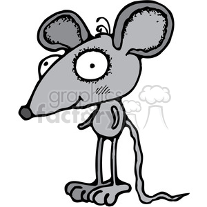 Bug Eyed Mouse in color clipart.