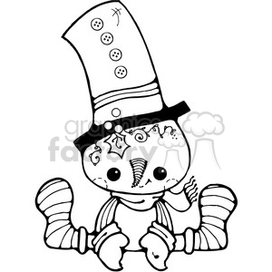 Snowman Sitter clipart. Royalty-free image # 387533
