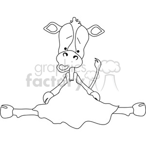 Sitting Cow clipart. Commercial use image # 387624
