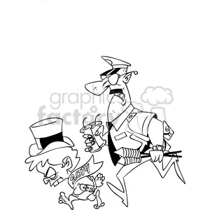 black white 2014 baby new year arrested by the party police clipart. Royalty-free image # 387926