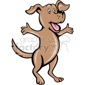 dog with arms out clipart. Royalty-free image # 388289