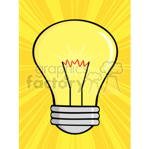 6003 Royalty Free Clip Art Shining Light Bulb clipart. Commercial use image # 389079
