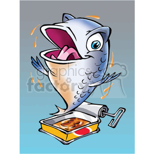 cartoon character funny comical sardine sardines fish undersea+party