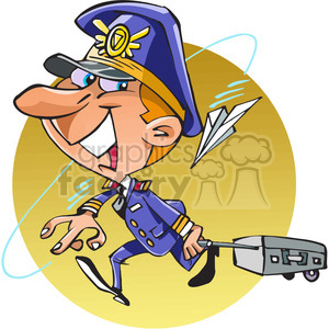 cartoon airline pilot clipart. Royalty-free image # 389844
