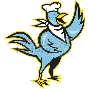 chef chicken wave standing clipart. Commercial use image # 389999