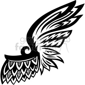 one wing feather tattoo clipart.